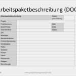 Arbeitspakete Projektmanagement Vorlage Cool Arbeitspaketbeschreibung Als Element Der