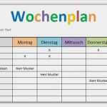 Arbeitsplan Excel Vorlage Download Fabelhaft Wochenplan Vorlage Download