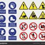 Arbeitsschutz Symbole Vorlagen Bewundernswert Vektor Arbeitsschutz Zeichen — Stockvektor © Blumer 1979