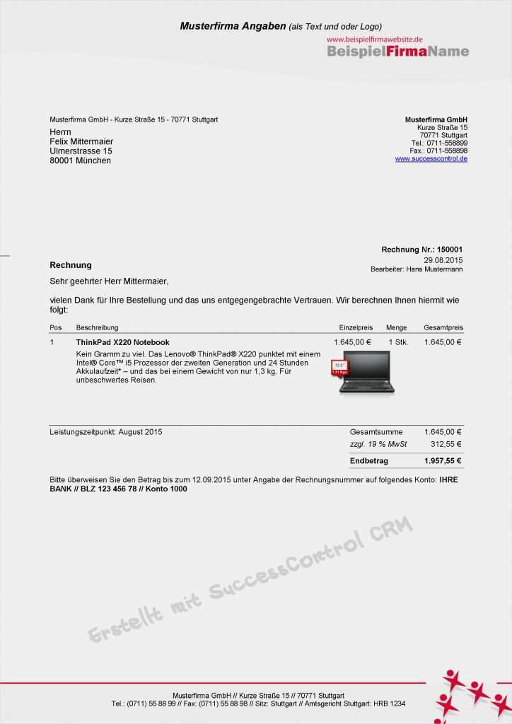 Arbeitsstunden Schreiben Vorlage Best Of Rechnungen Schreiben In Ms Fice Einfach &amp; Schnellcrm