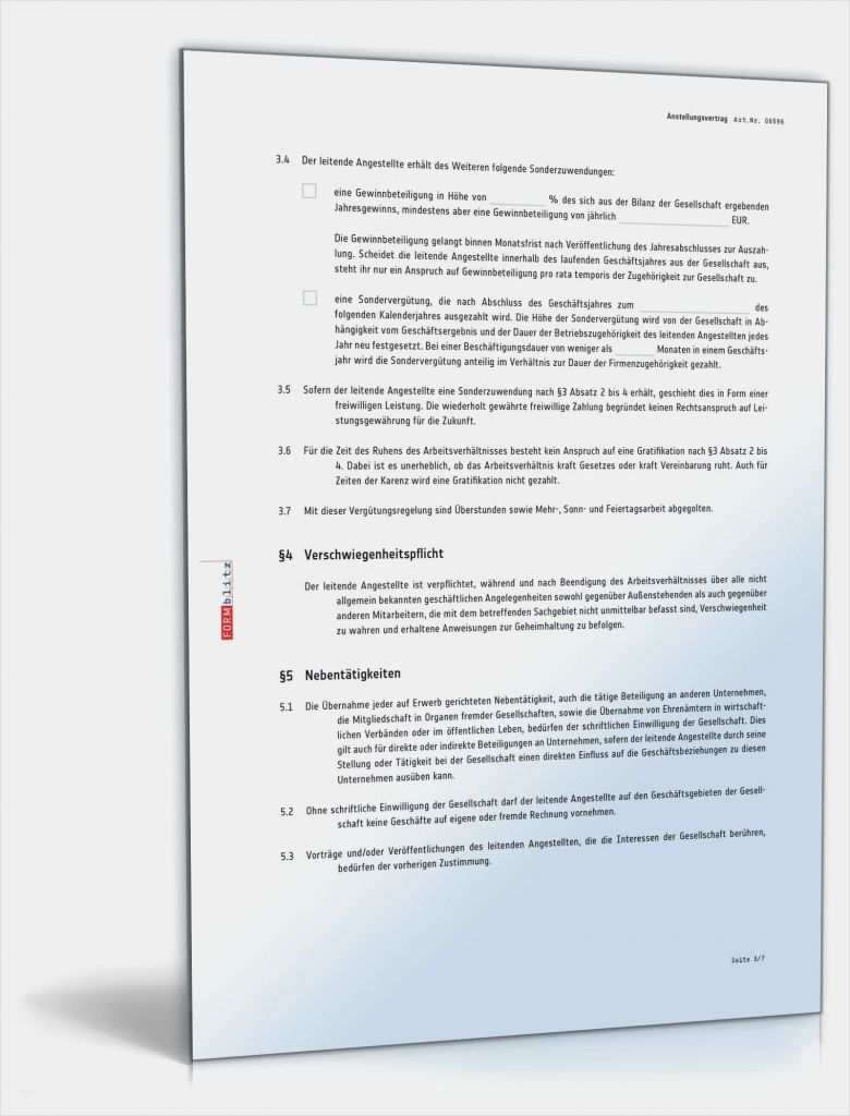 Arbeitsvertrag Leitende Angestellte Vorlage Erstaunlich Anstellungsvertrag Für Leitende Angestellte Muster