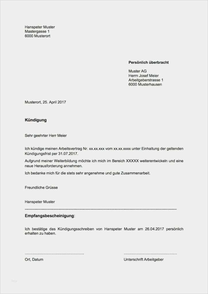 Arbeitsvertrag Leitender Angestellter Vorlage Fabelhaft Kündigungsschreiben Arbeitnehmer