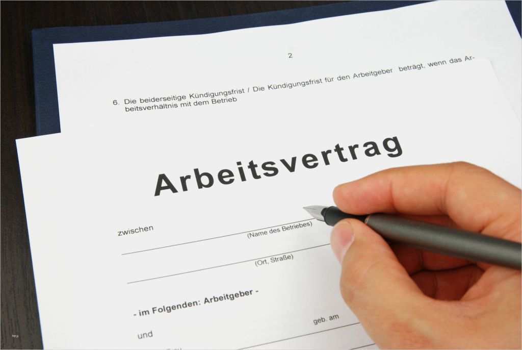 Arbeitsvertrag Vorlage Pdf Erstaunlich Arbeitsvertrag Muster