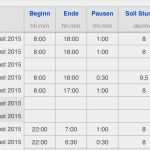 Arbeitszeit Vorlage Excel Hübsch Numbers Vorlage Arbeitszeit Zeiterfassung 2015