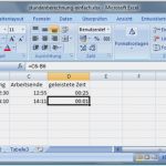 Arbeitszeiten Tabelle Vorlage Großartig Berechnungen Mit Zeiten In Excel Durchführen Bsp