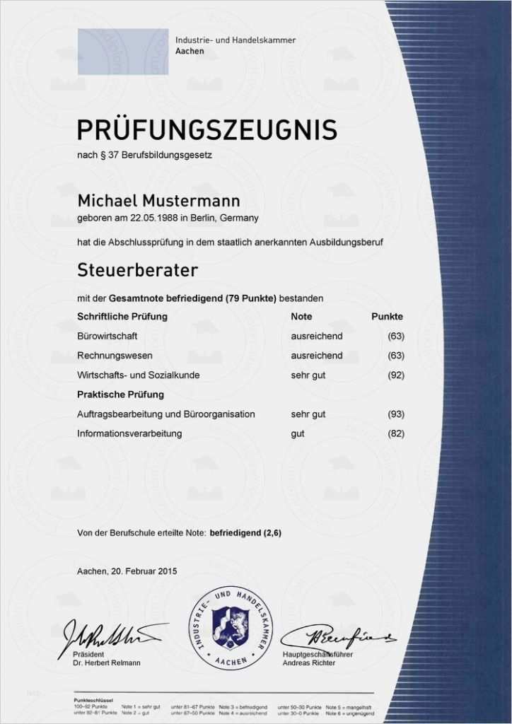 Arbeitszeugnis Vorlage Kfz Mechaniker Best Of Ihk Pruefungszeugnis 7