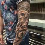 Arm Tattoo Vorlagen Gut Arm Tattoo Skull Karte Kompass Tattoos