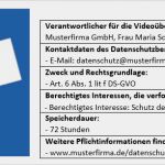 Art 13 Dsgvo Vorlage Neu Hinweisbeschilderung Bei Videoüberwachung Bsp Security