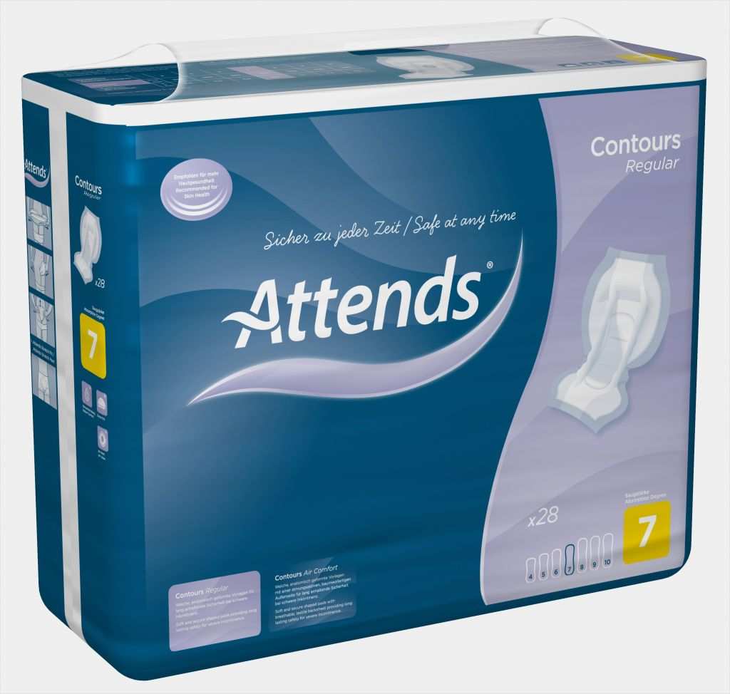 Attends Inkontinenz Vorlagen Wunderbar attends Contours Regular 7 28 Stück Vorlagen