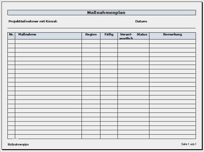 Aufgabenliste Vorlage Pdf Angenehm Maßnahmenplan Vorlage Pflege – Kostenlos Vorlagen