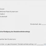 Aufhebung Handelsvertretervertrag Vorlage Angenehm Vertragskündigung Handelsvertreter ordentlich Zum Download
