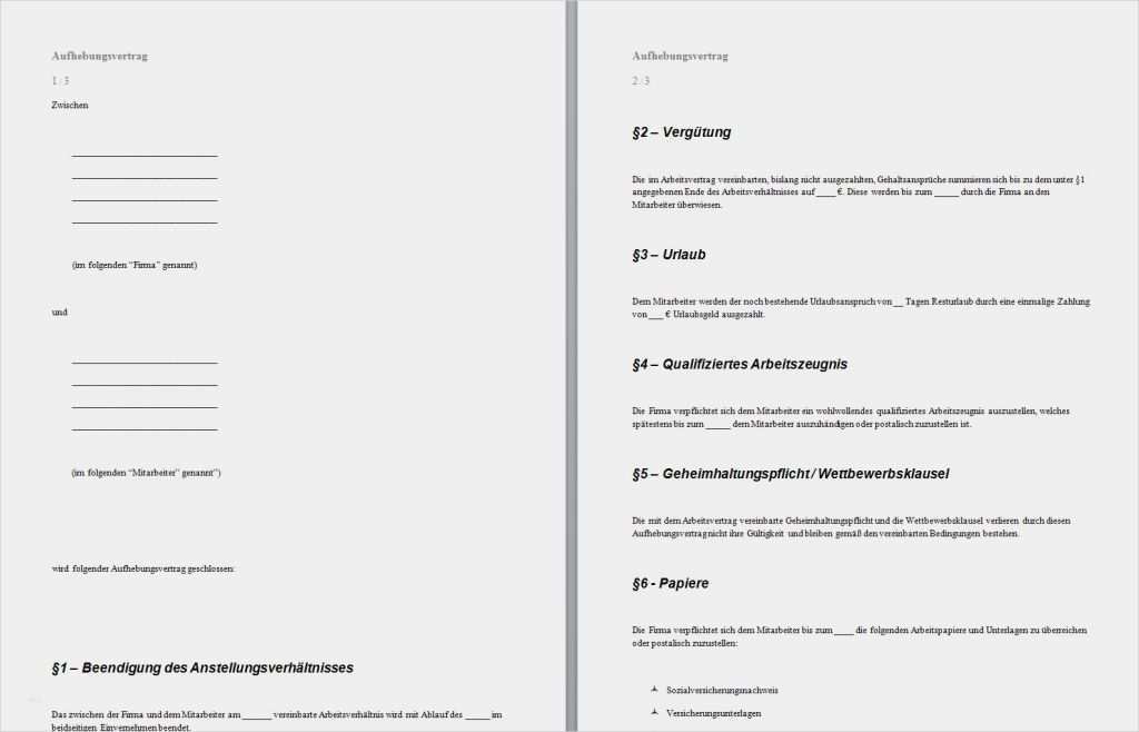 Aufhebungsvertrag Arbeitnehmer Vorlage Großartig Aufhebungsvertrag Arbeitnehmer › Aufhebungsvertrag Muster