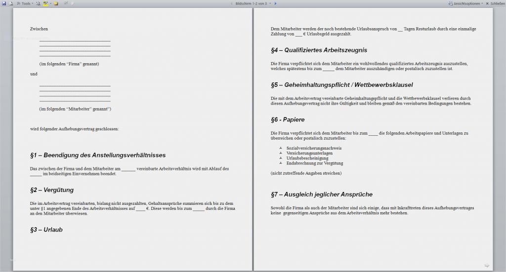 Aufhebungsvertrag Ausbildung Vorlage Wunderbar Aufhebungsvertrag Vorlage › Aufhebungsvertrag Muster