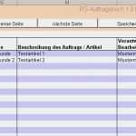 Auftragsbuch Vorlage Süß Rs Auftragsbuch Excel tool