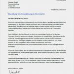 Ausbildung Bewerbung Vorlage Hübsch Chemikant Chemikantin