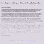 Ausbildung Vorlage Schönste Zahnmedizinische Fachangestellte Bewerbung