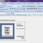 Ausweis Vorlage Word Erstaunlich Mitarbeiterausweis