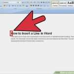Auto Inserat Text Vorlage Erstaunlich 3 Ways to Insert A Line In Word Wikihow