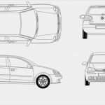 Auto Skizzen Vorlagen Beste Golf 5 4 Doors 518 Model Sheet Blue Print