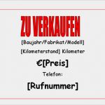 Auto Zu Verkaufen Schild Vorlage Kostenlos Elegant Handzettel Fice