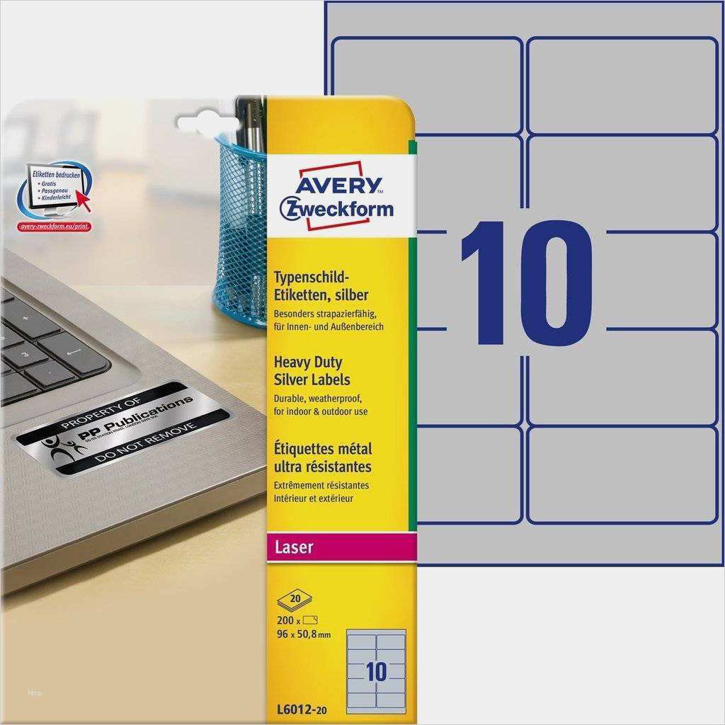 Avery Zweckform Vorlagen Word Cool Typenschild Etiketten L6012 20