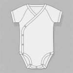 Baby Body Bemalen Vorlage Inspiration Crossover Raglan Baby Body Vorlage — Stockvektor