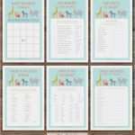 Baby Shower Spiele Vorlagen Best Of Safari Baby Shower Games Set Jungle Animals Zoo Animals Six