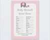 Baby Shower Spiele Vorlagen Inspiration Baby Animals Name Game Baby Shower Games Pink Elephant