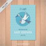 Babykarte Basteln Vorlage Schön Baby Dusche Karte Vorlage Mit Einem Storch