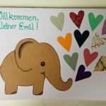 Babykarte Basteln Vorlage Schönste Herz