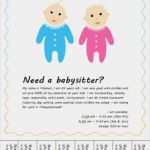 Babysitter Flyer Vorlage Deutsch Erstaunlich Babysitting Flyer Template