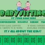 Babysitter Flyer Vorlage Deutsch Erstaunlich Babysitting Template