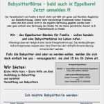 Babysitter Flyer Vorlage Deutsch Großartig Eppelblog Dorfleben