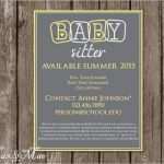 Babysitter Flyer Vorlage Deutsch Großartig Flyer Baby Baby Ankündigung Personalisierte Babysitter