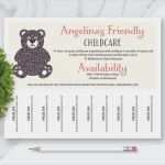 Babysitter Flyer Vorlage Deutsch Wunderbar Fait Sur Mande Nounou Babysitter Tear F Marketing