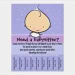 Babysitter Vorlage Süß Babysitting Promotional Tear Sheet Flyer