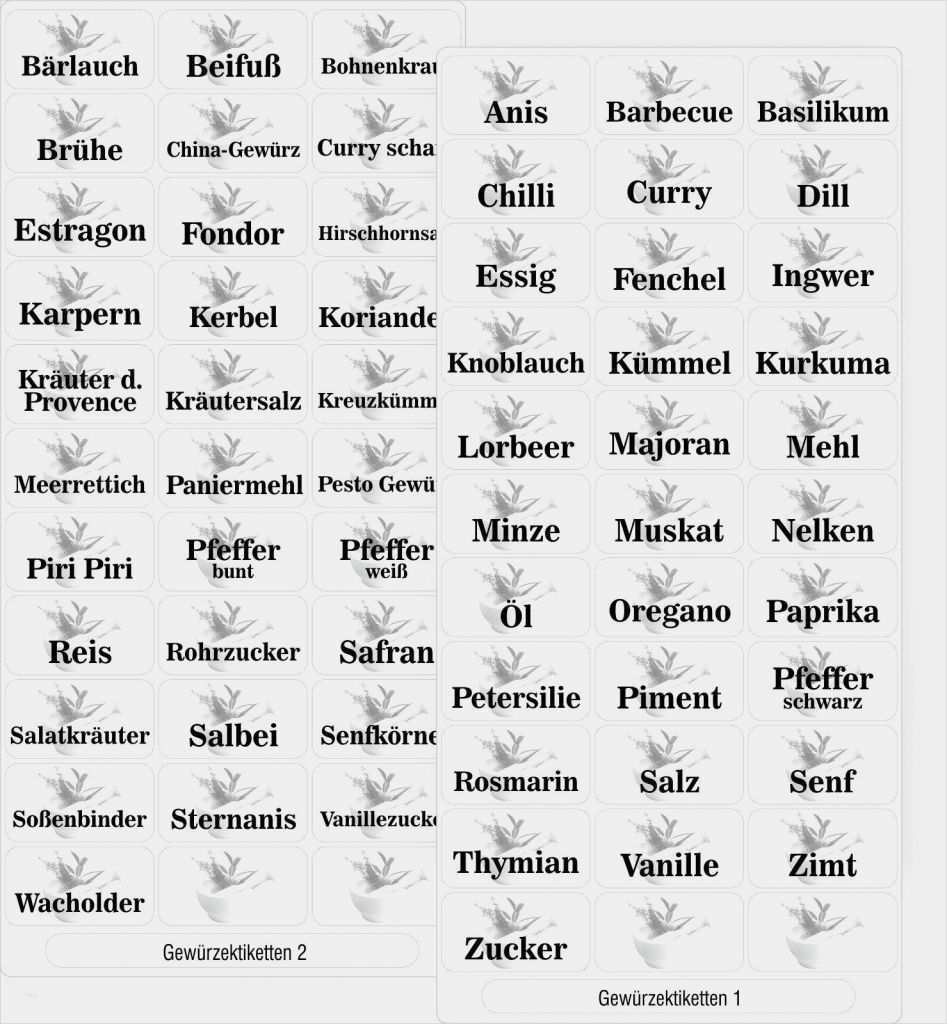 Basar Etiketten Vorlage Erstaunlich 66 Transparente Gewürzetiketten Teil 1 2 Etiketten