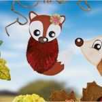 Basteln Mit Kindern Im Herbst Vorlagen Bewundernswert Tiere Aus Blättern Basteln Fürs Fenster