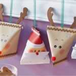 Basteln Mit tonpapier Vorlagen Kostenlos Süß Adventskalender Päckchen Basteln Weihnachtsmann & Elch