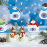 Basteln Weihnachten Grundschule Vorlagen Erstaunlich Fröhliches Schneemann Fensterbild Familie
