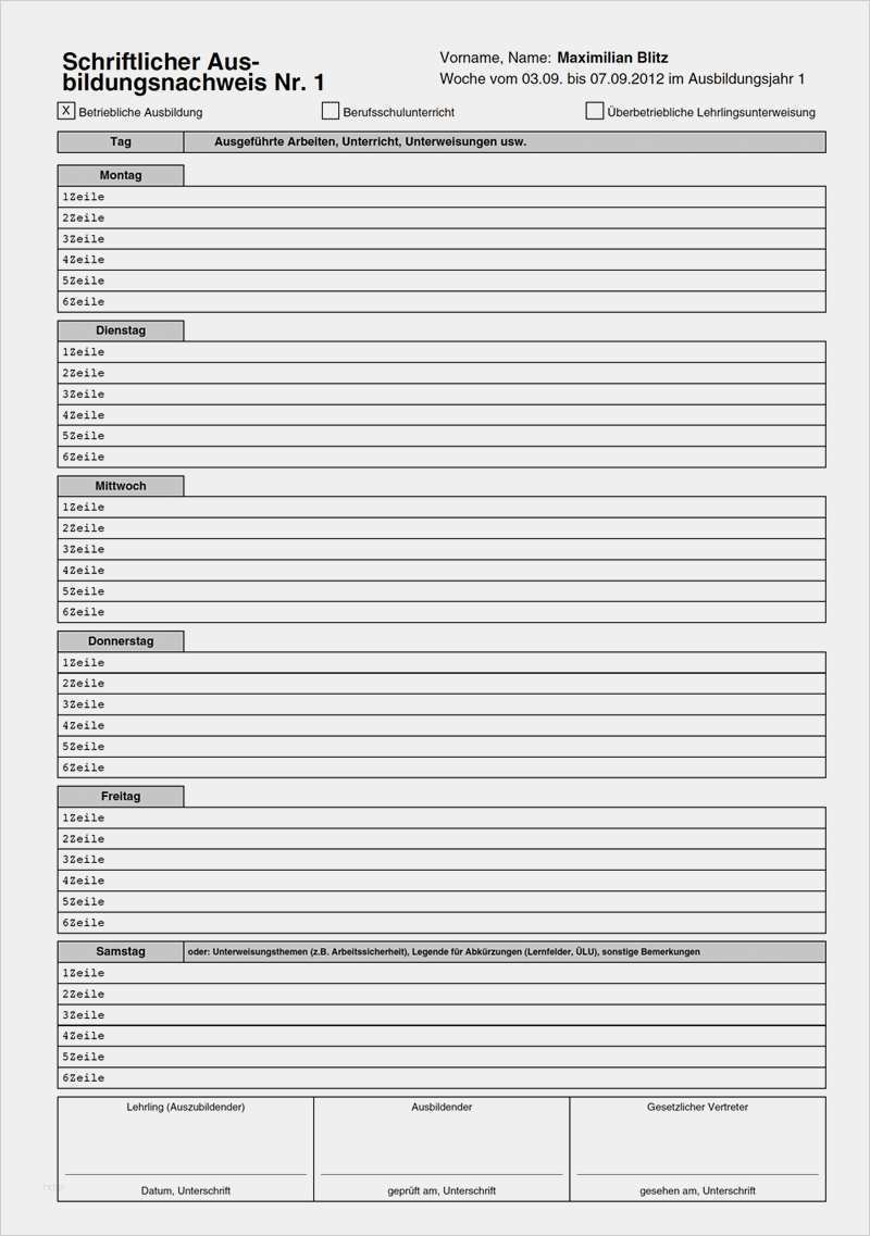 Bau Tagesbericht Vorlage Word Angenehm Berichtshefte Online Ausfüllen