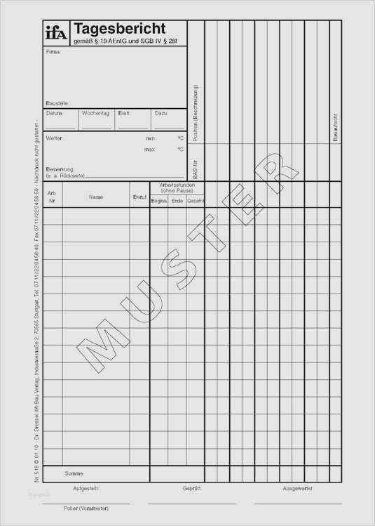 Bau Tagesbericht Vorlage Word Luxus 42 Erstaunlich Tabellarischer Tagesbericht Praktikum