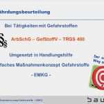 Baua Gefährdungsbeurteilung Vorlage Schönste Einfaches Maßnahmenkonzept Gefahrstoffe Tätigkeitsbeispiel