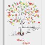 Baum Vorlage Fingerabdruck Luxus Fingerabdruck Baum Auf Leinwand ♥ Hochzeitsspiel
