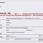 Bautagebuch Vorlage Excel Einzigartig Bautagebuch Vorlage Excel