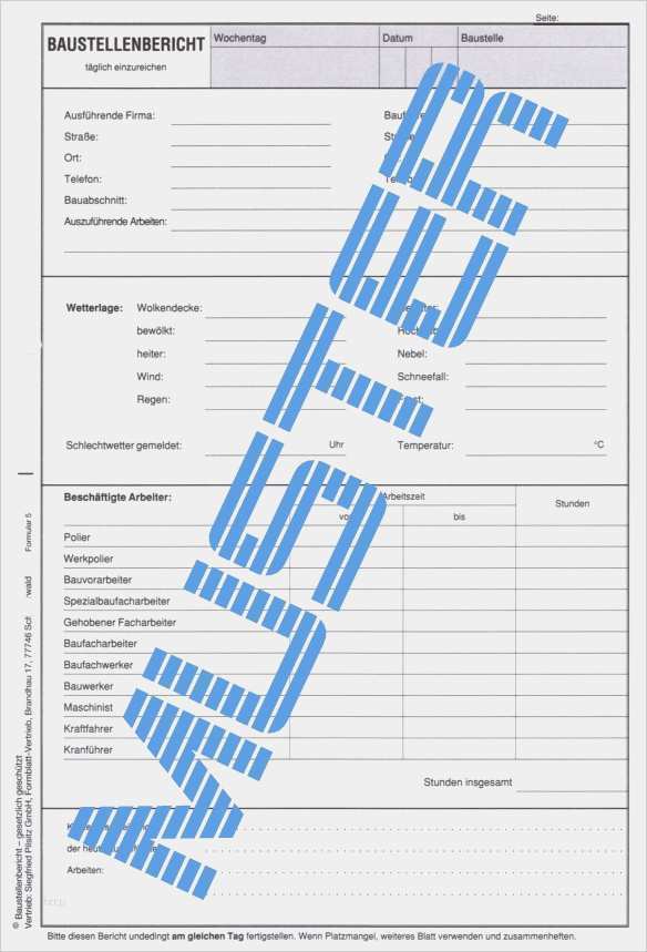 Bautagebuch Vorlage Pdf Erstaunlich formblätter Din A4 formblattverlag Pilsitz Gmbh