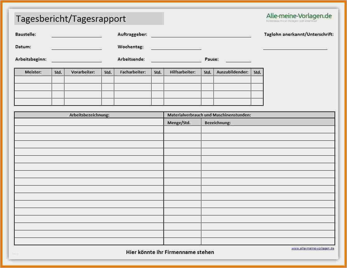 Bautagebuch Vorlage Word Fabelhaft 11 Bautagebuch Vorlage