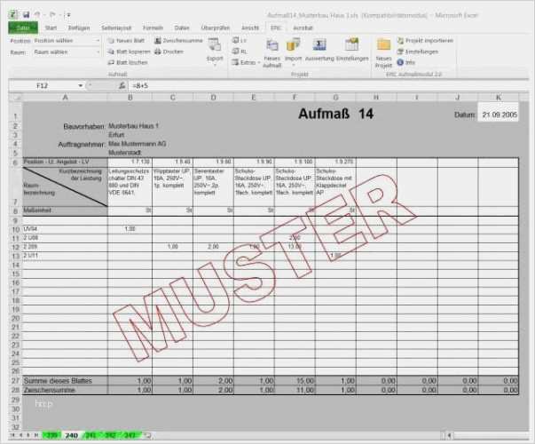 Bautagebuch Vorlage Word Fabelhaft Aufmass Programm Download