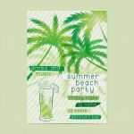 Beach Party Einladung Vorlage Neu sommer Beach Party Vorlage Mit Cocktail Und Palmen