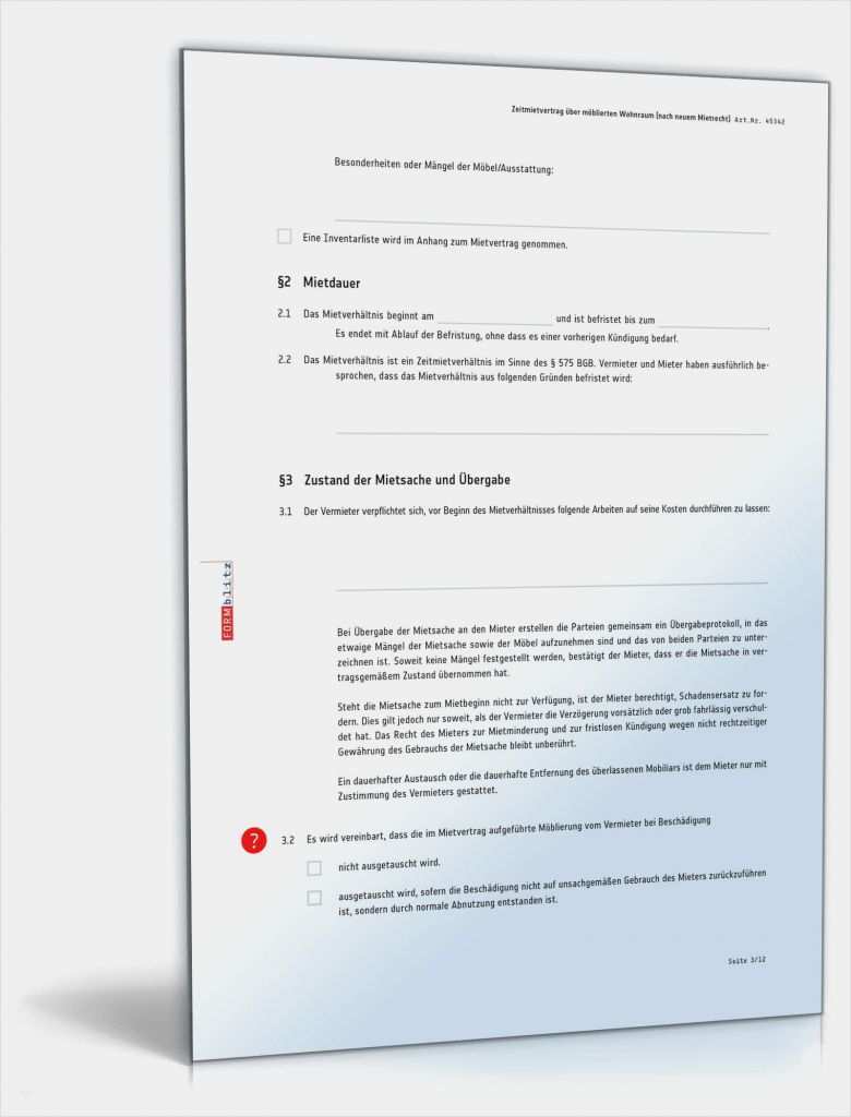 Befristeter Mietvertrag Kostenlose Vorlage Schön Befristeter Mietvertrag Möblierte Wohnung Vorlage Zum